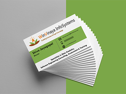 Showcase of WinVinaya InfoSystems Business cards